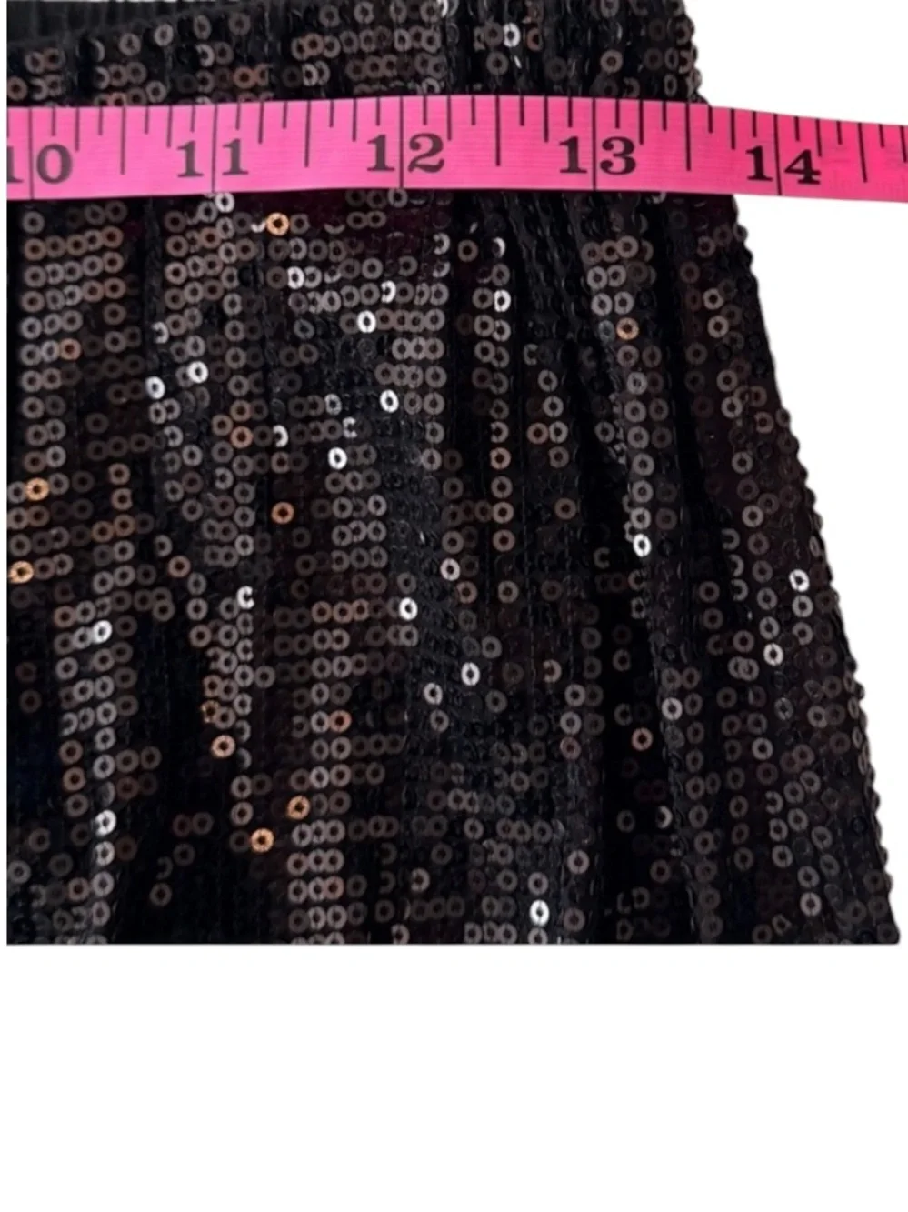MICHAEL KORS Black Sequin Strapless Fitted Tube Top Size Small
